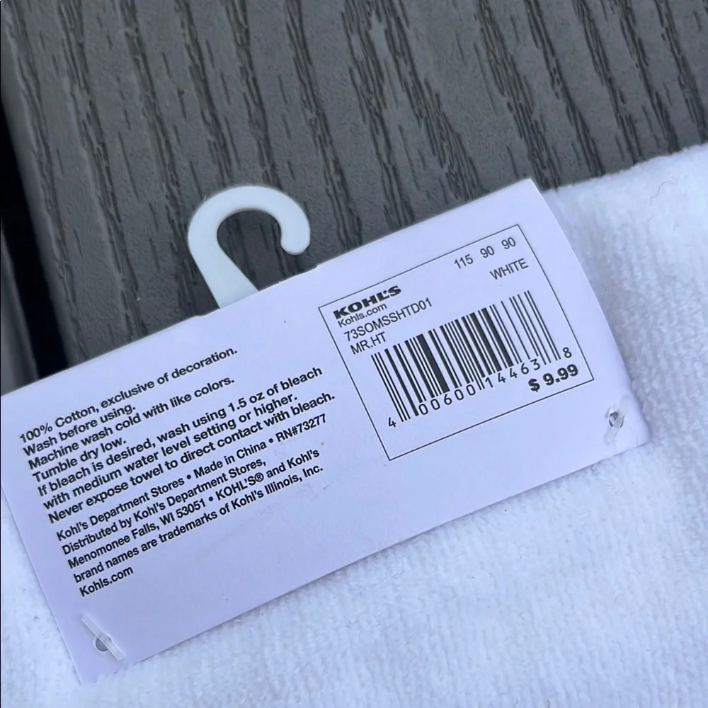 Sonoma White Mr. and Mrs. Towels